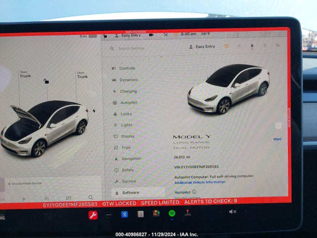 2021 TESLA MODEL Y 5YJYGDEE1MF285583 Photo 6