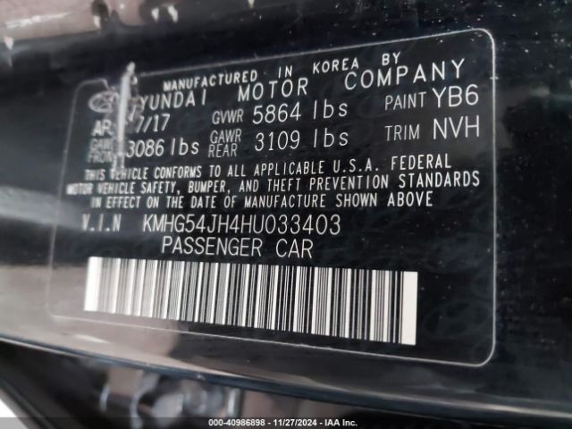 KMHG54JH4HU033403 Genesis G90 5.0 Ultimate