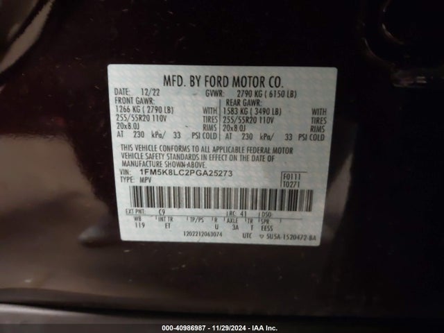 Ford Explorer King Ranch 2023 1FM5K8LC2PGA25273 Image 9