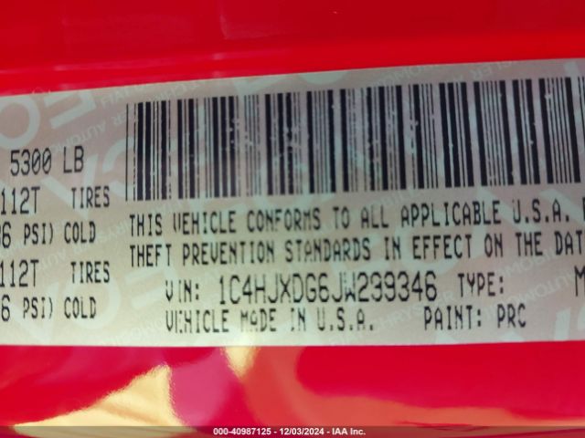 1C4HJXDG6JW299346 Jeep Wrangler Unlimited Sport S 4x4