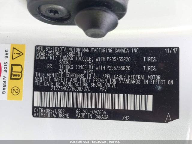Lexus RX 350 2017 2T2ZZMCA7HC087370 Image 9