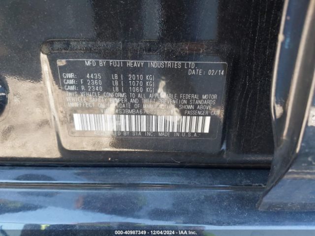 4S3BMBA67E3027200 Subaru Legacy 2.5i