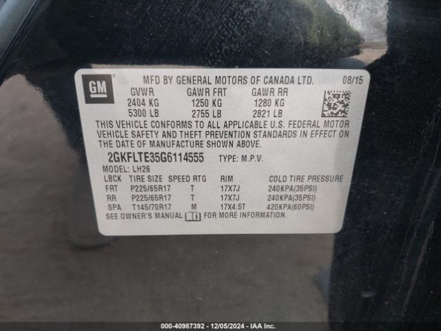 2GKFLTE35G6114555 GMC Terrain Sle-2
