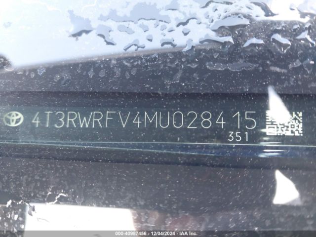 4T3RWRFV4MU028415 Toyota Rav4 Hybrid Xle