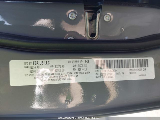 2C3CDXHG5JH238794 Dodge Charger Sxt Plus Rwd