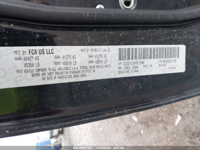 2C3CDXJG2HH515986 Dodge Charger Sxt Awd