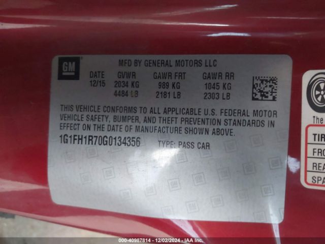 1G1FH1R70G0134356 Chevrolet CAMARO 2SS