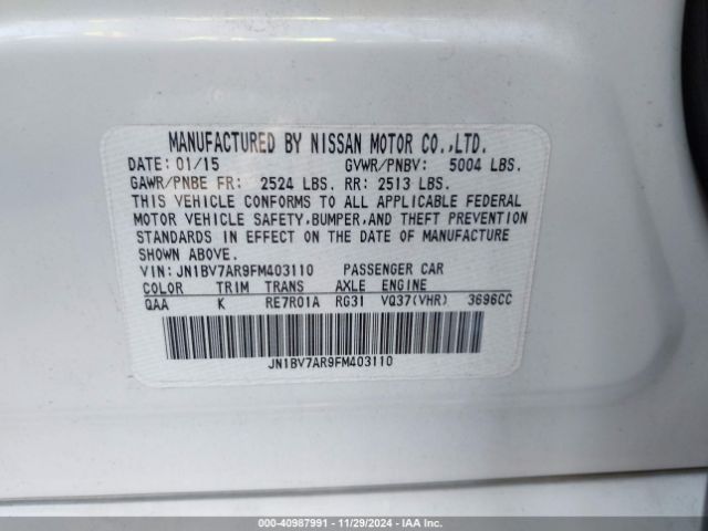 JN1BV7AR9FM403110 Infiniti Q50 Premium