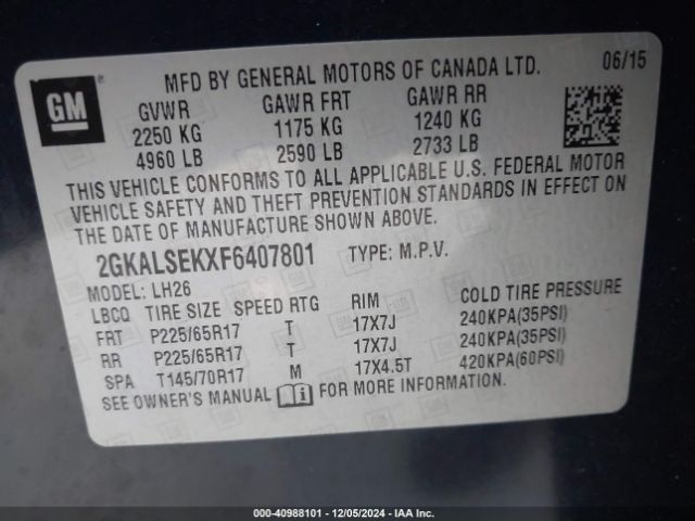 2GKALSEKXF6407801 GMC Terrain Slt-1