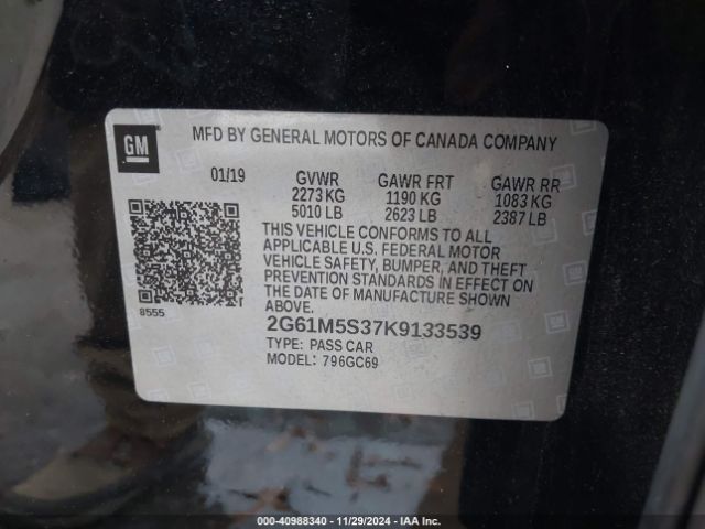 2G61M5S37K9133539 Cadillac XTS LUXURY