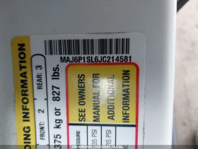 MAJ6P1SL6JC214581 Ford ECOSPORT S