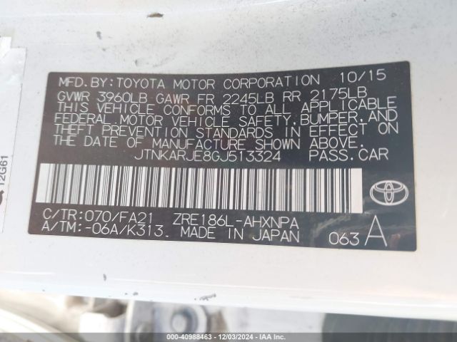 JTNKARJE8GJ513324 Scion IM