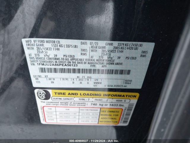 1FMJU2A86PEA56123 Ford Expedition Limited