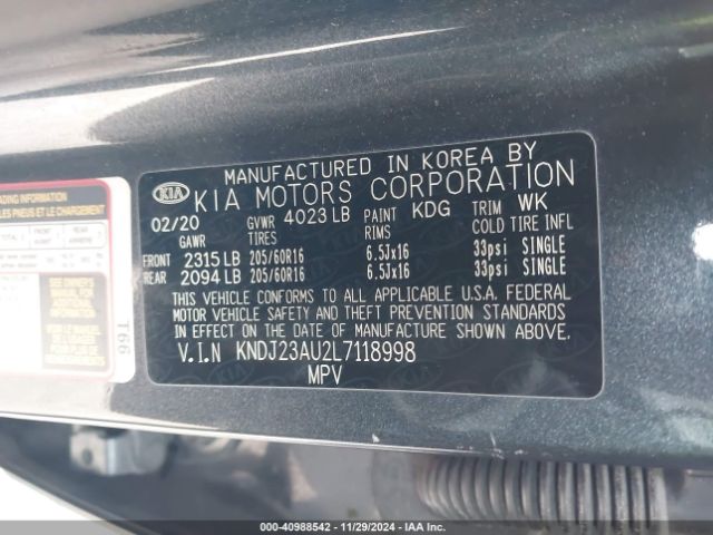 KNDJ23AU2L7118998 KIA SOUL S