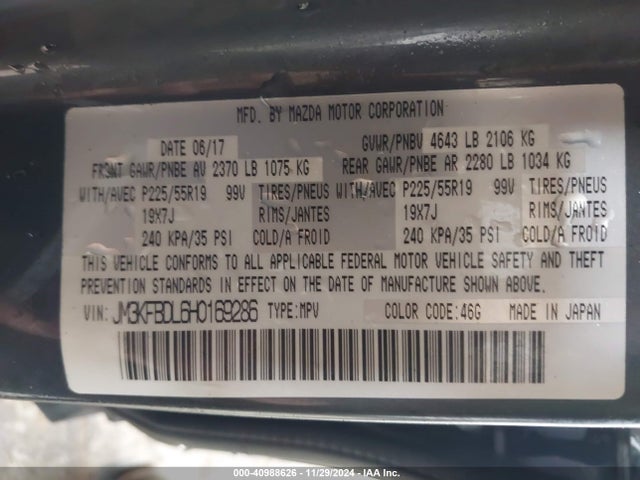 Mazda Cx-5 Grand Touring 2017 JM3KFBDL6H0169286 Image 9