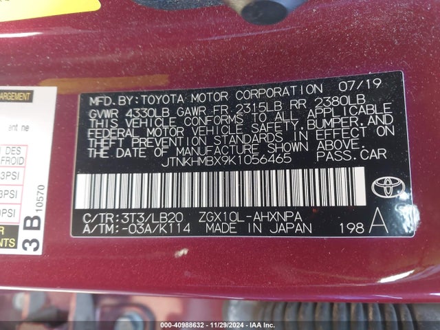 Toyota C-hr Limited 2019 JTNKHMBX9K1056465 Image 9