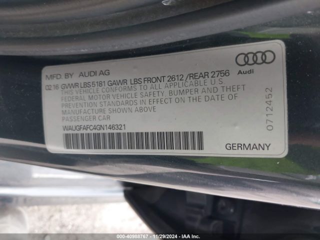 WAUGFAFC4GN146321 Audi A6 2.0t Premium Plus