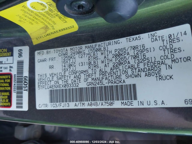 Toyota Tacoma Double Cab 2014 5TFLU4ENXEX093332 Image 9