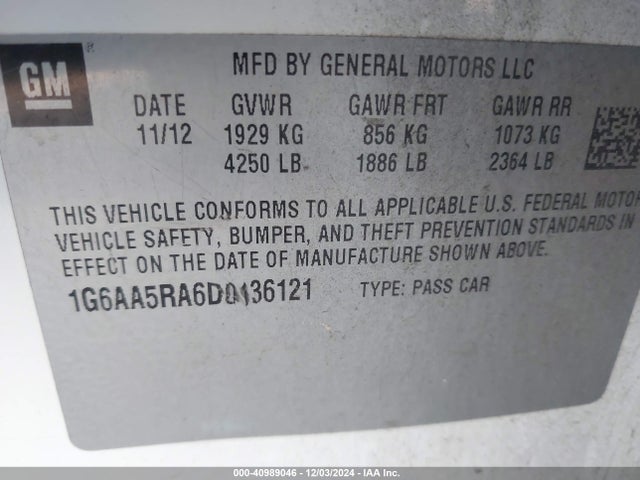 2013 CADILLAC ATS 1G6AA5RA6D0136121 Photo 8