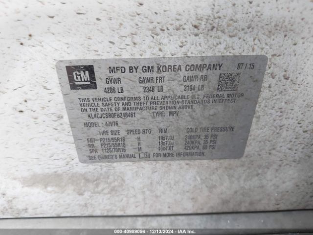 KL4CJCSB0FB248461 Buick Encore Leather
