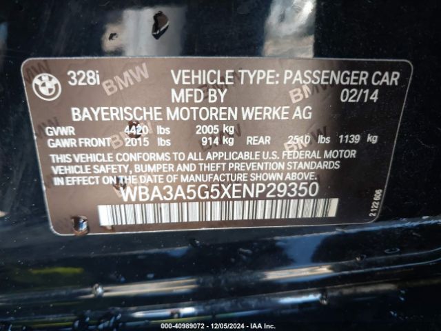 WBA3A5G5XENP29350 BMW 328I