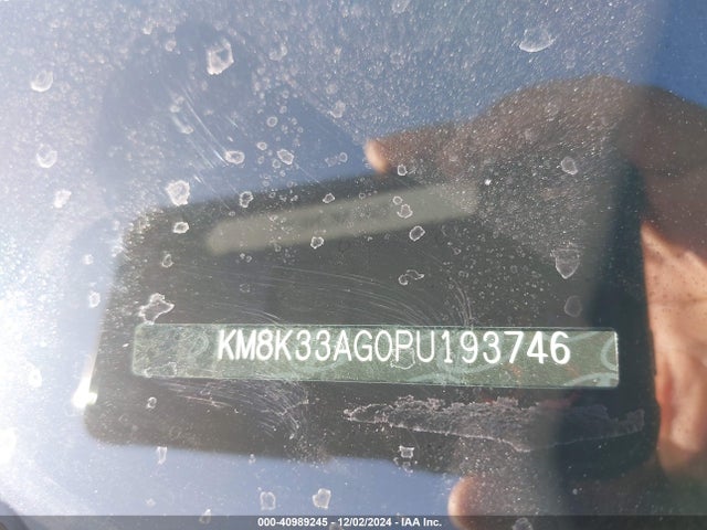 KM8K33AG0PU193746 Hyundai Kona Electric Sel