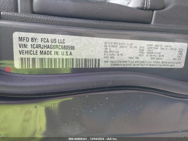 1C4RJHAG0RC680590 Jeep Grand Cherokee Laredo X 4x4