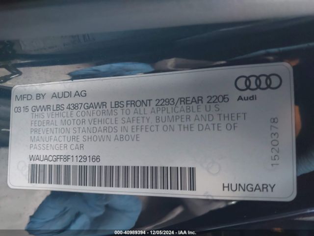 WAUACGFF8F1129166 Audi A3 1.8t Premium