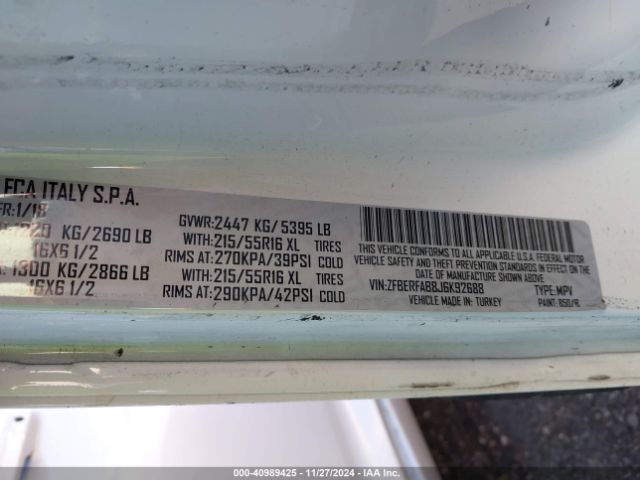 ZFBERFAB8J6K92688 RAM Promaster City Tradesman