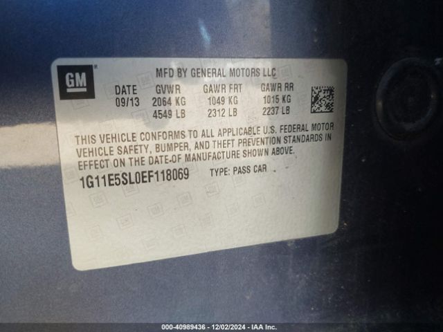 1G11E5SL0EF118069 Chevrolet MALIBU 2LT