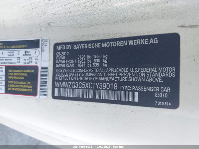 2012 MINI COOPER S CLUBMAN WMWZG3C5XCTY39018 Photo 8