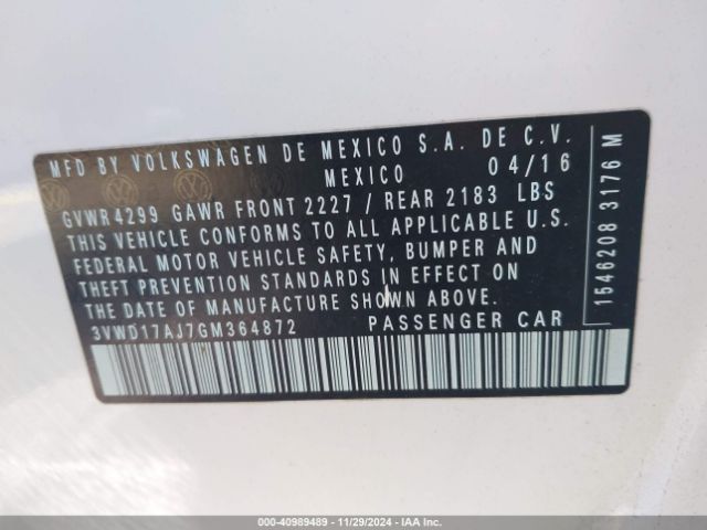 3VWD17AJ7GM364872 Volkswagen Jetta 1.8t Sport