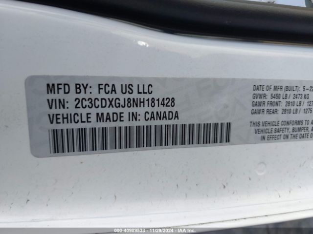 2C3CDXGJ8NH181428 Dodge Charger Scat Pack