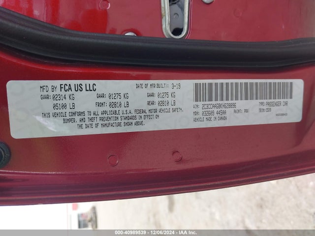 2C3CCAAG8KH628896 Chrysler 300 Touring