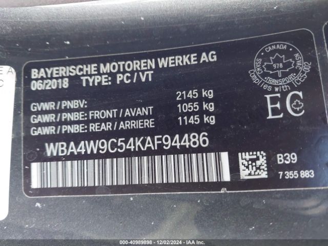 2019 BMW 440I WBA4W9C54KAF94486 Photo 8