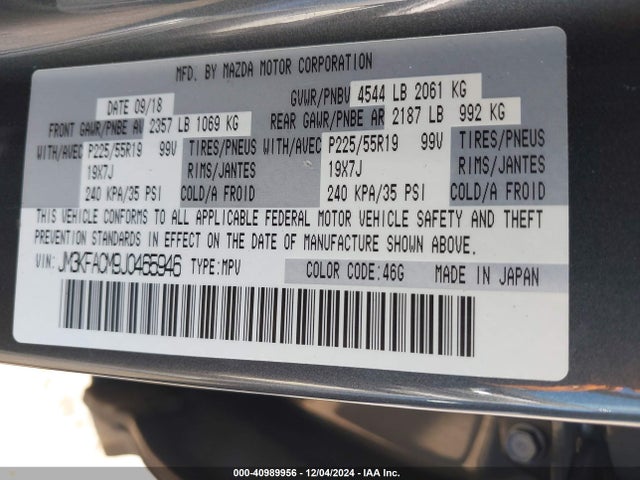Mazda Cx-5 Touring 2018 JM3KFACM9J0465946 Image 9