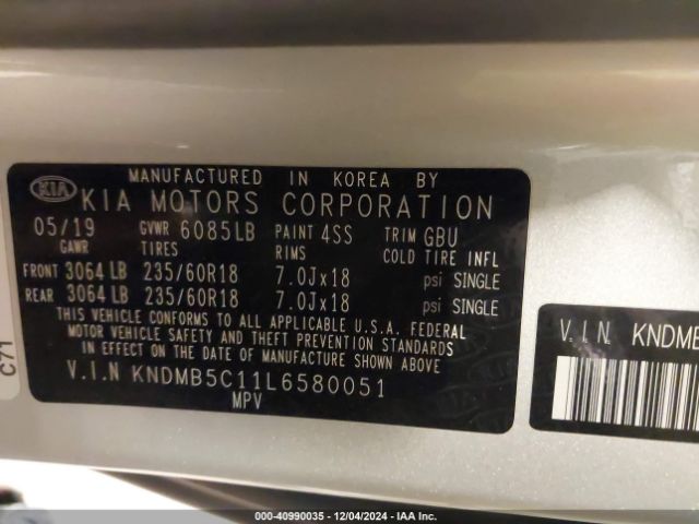KNDMB5C11L6580051 KIA SEDONA EX
