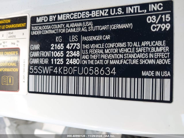 55SWF4KB0FU058634 Mercedes-Benz C 300 4matic/luxury 4matic/sport 4matic
