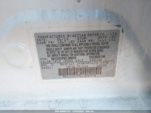 3N1CE2CP9EL356978 Nissan Versa Note S Plus