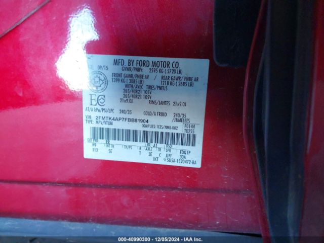 2FMTK4AP7FBB81904 Ford EDGE SPORT