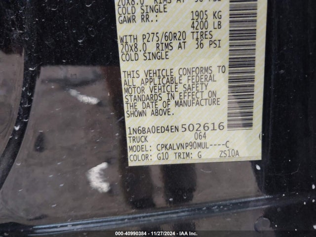 Nissan Titan Sl 2014 1N6BA0ED4EN502616 Image 9