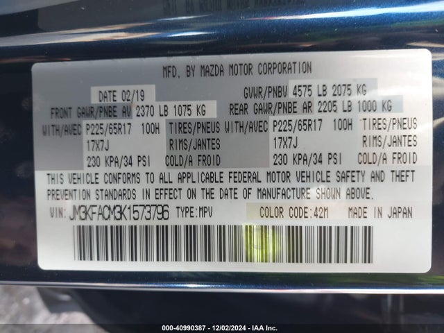 Mazda Cx-5 Touring 2019 JM3KFACM3K1573796 Image 9
