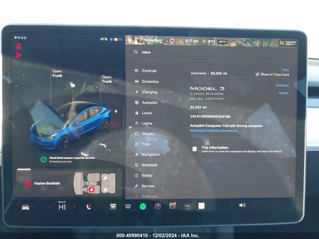 2022 TESLA MODEL 3 5YJ3E1EB0NF343799 Photo 6