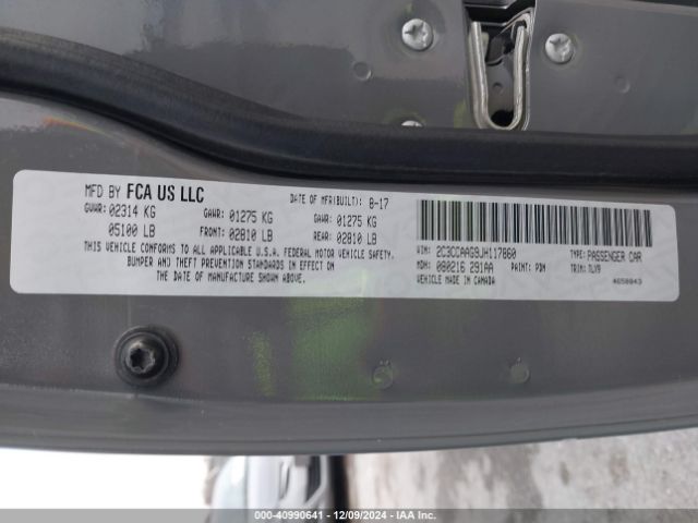 2C3CCAAG9JH117860 Chrysler 300 Touring L