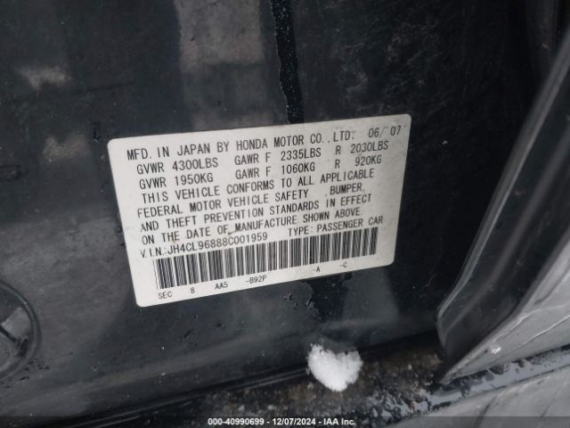 2008 ACURA TSX JH4CL96888C001959 Photo 8