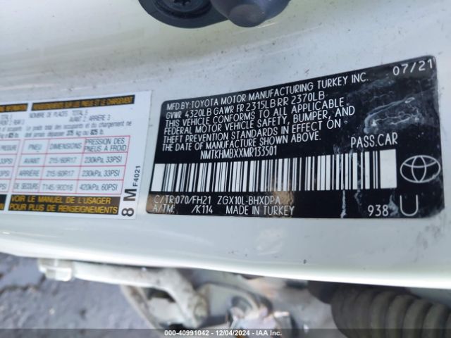 NMTKHMBXXMR133501 Toyota C-HR LE