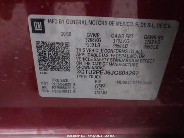 3GTU2PEJ6JG604297 GMC Sierra 1500 Denali