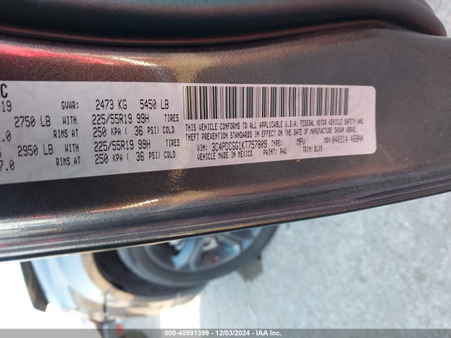 3C4PDCGG1KT757809 Dodge Journey Crossroad