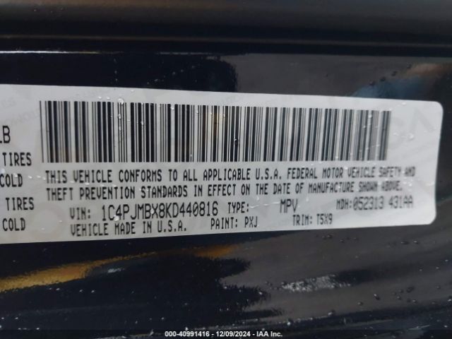 1C4PJMBX8KD440816 Jeep Cherokee Trailhawk 4x4