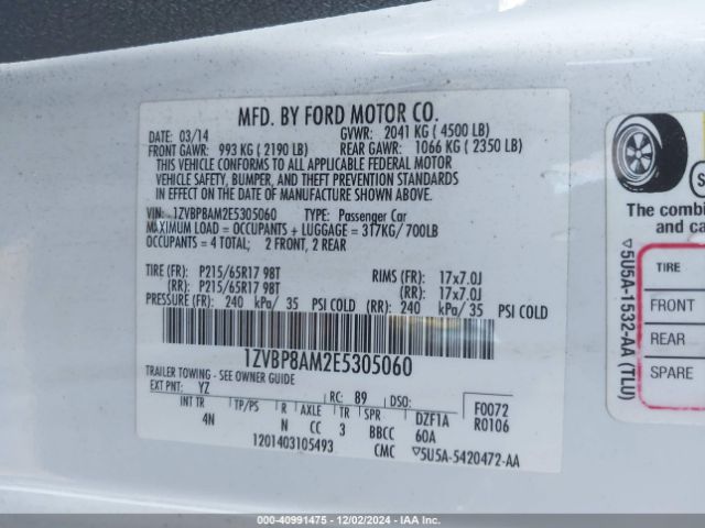 1ZVBP8AM2E5305060 Ford Mustang V6 Premium